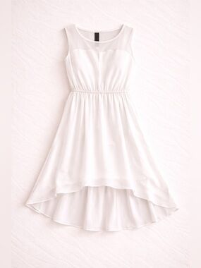 Zoah Design NWT White Hi-Low Dress 3X Sheer Overlay Boho Flowy Summer Bridal